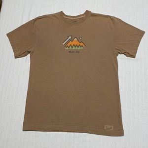 Life is Good Tee Shirt. Men’s Small. “Man up”